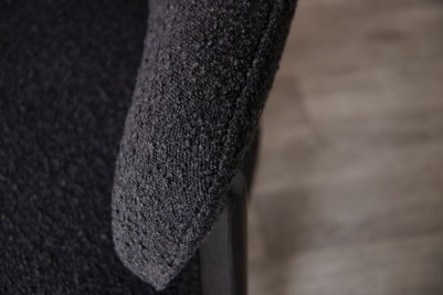 belfry boucle side chair black close up